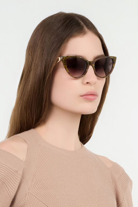 RC Cat-eye sunglasses BROWN STONE EFFECT VALD13-ID251