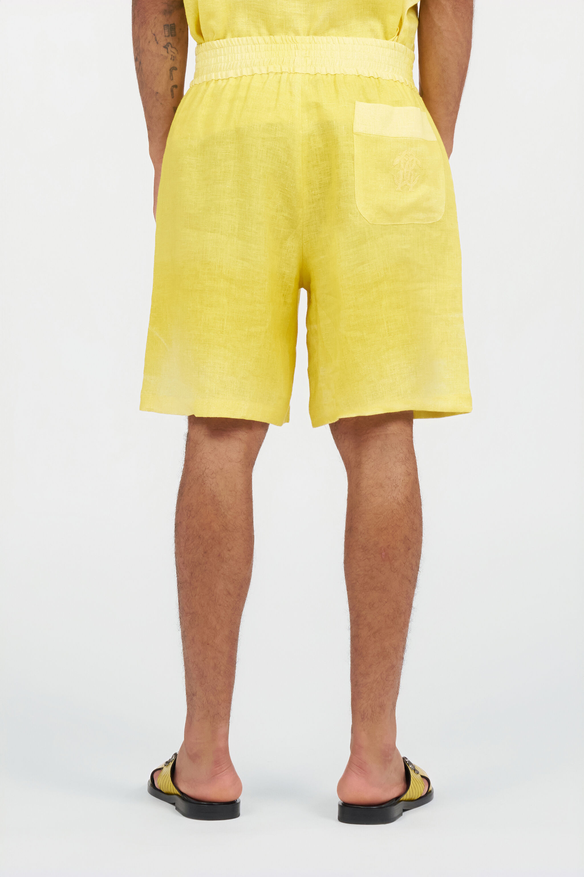 RC Linen Bermuda Shorts YELLOW WNT271-3HR37