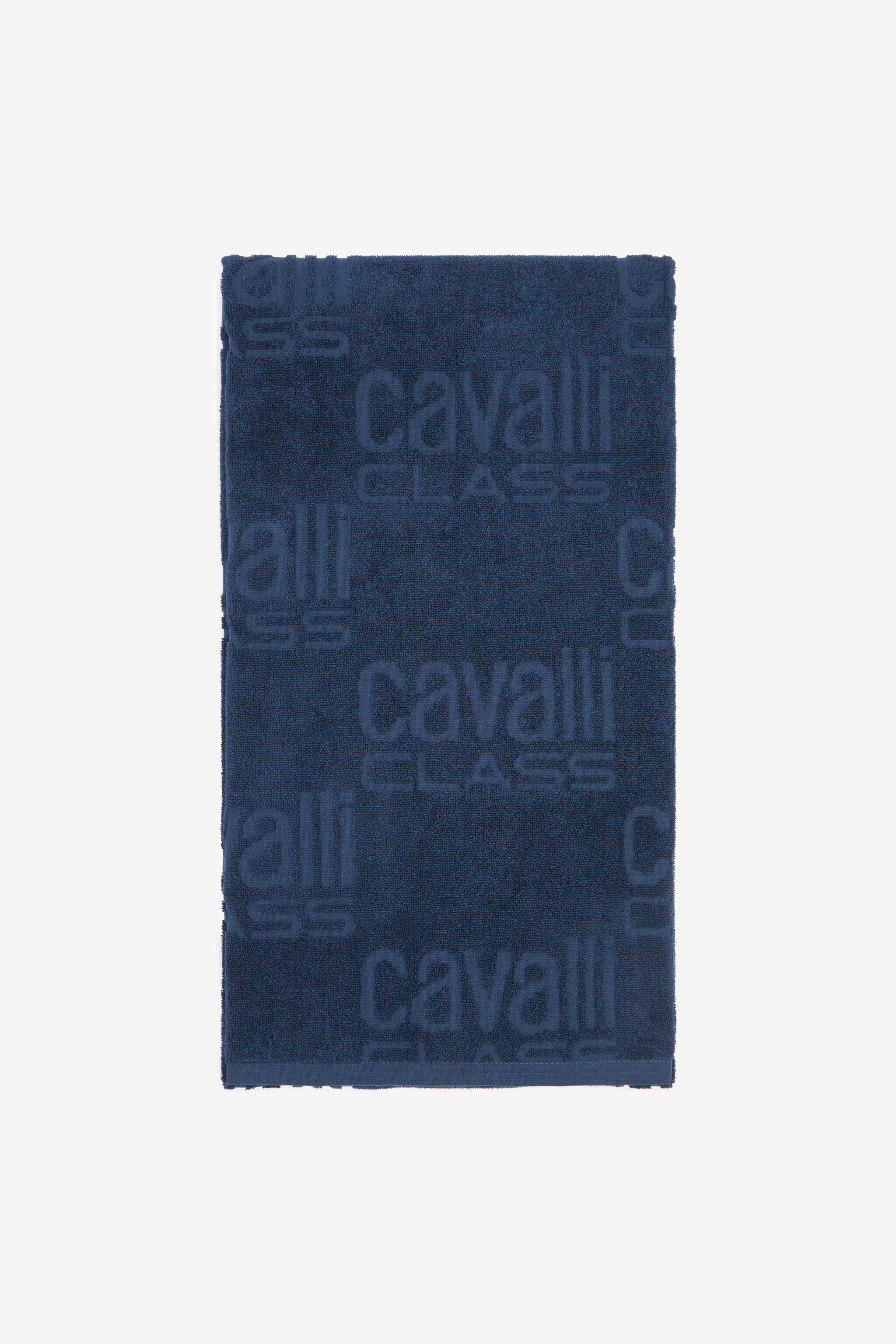 CL Drap De Plage Avec Logo Cavalli Class All-Over Navy QXH01I-RXL03