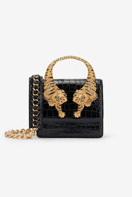 RC Bolso Roar pequeño con tigres joya Negro SKB025-PZ975