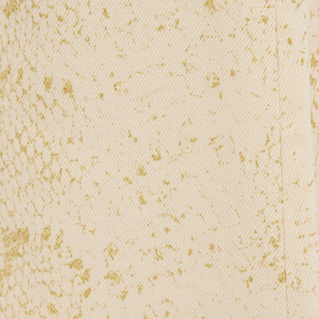 RC Weiße ausgestellte Jeans mit goldenem Python-Muster GOLD/WHITE WWJ205-DZS32