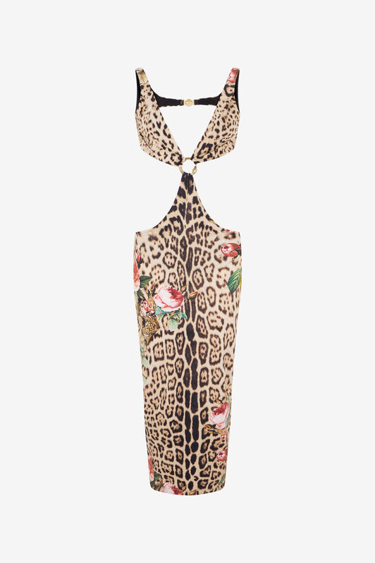 RC Vestido de Playa con Estampado Jaguar Roses NATURAL XQW036-HVT24