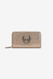 RC Serpentine Leather Wallet With Zip SILVER WKA016-PZS14