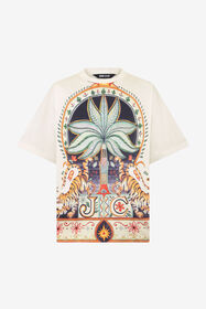 JC Tropical Garden Print T-Shirt OFF WHITE WFT062-WF092