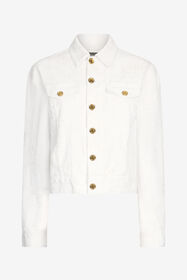 RC Denim Jacket with Gold Buttons White UWJ425-DE007