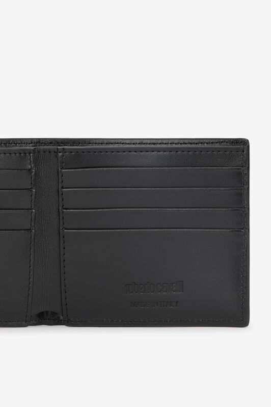 RC Cartera De Dos Pliegues Con Monograma Mirror Snake Negro VRA008-PZS76