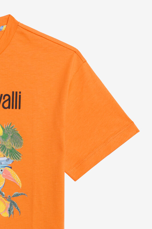 JU T-shirt Stampa Tropical  ORANGE B.OF PARDISE WJT62D-JD001
