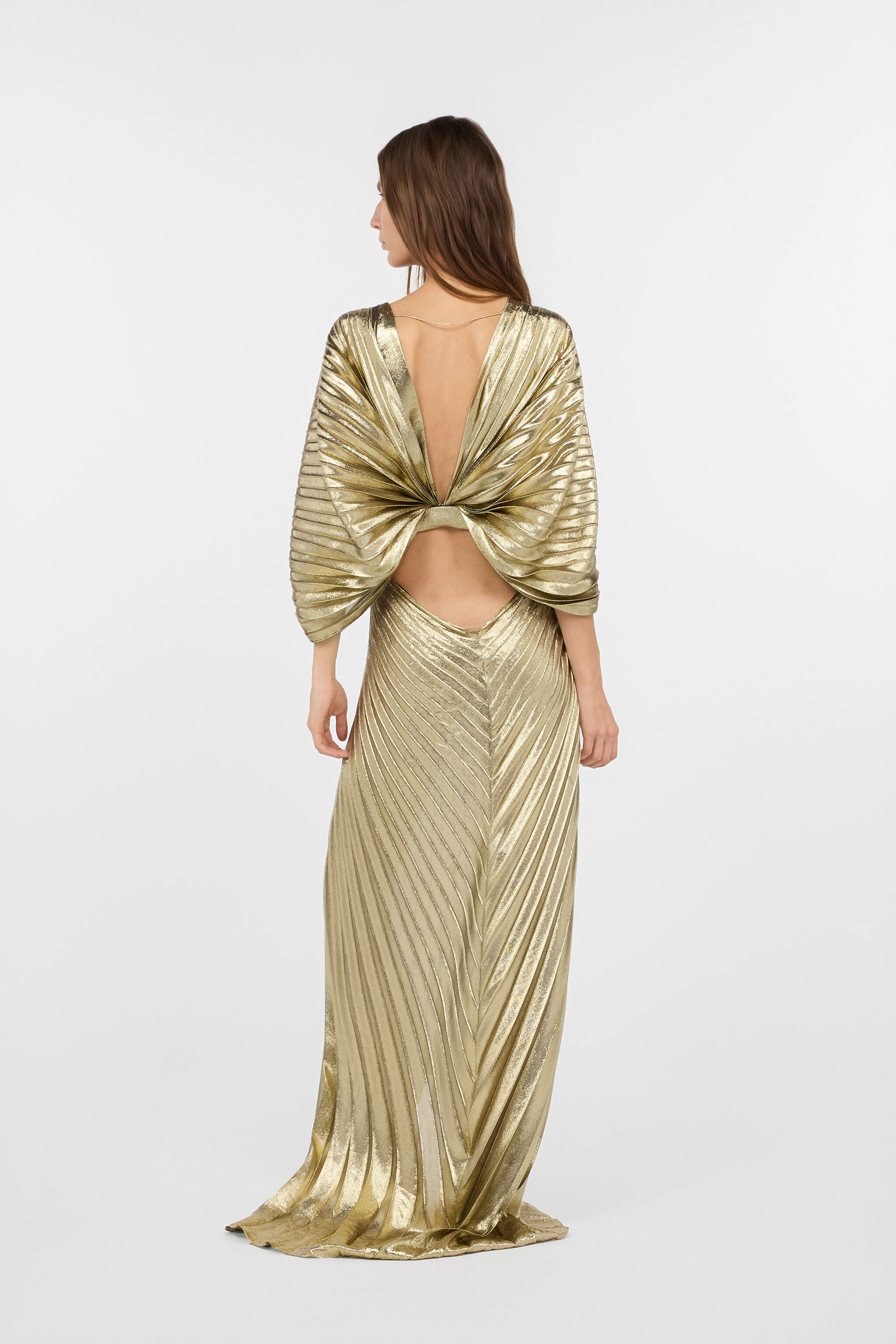 RC Extralanges Goldlamé Kleid GOLD WWT109-GU002