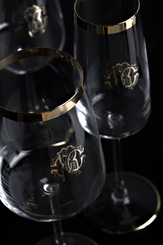 HO MONOGRAM ALLOVER PLATIN 2 GLASSES SET Silber RALA10-IA015