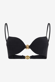 RC Top de bikini con detalle de logotipo BLACK WKW001-LL030
