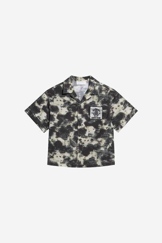 JU Camicia In Cotone Con Motivo Camouflage CAMOU BLACK WJT70J-6SR15