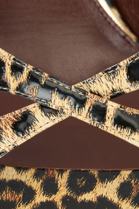 RC Sandaletten aus Leder mit Leopardenprint NATURAL WKS010-PZS02