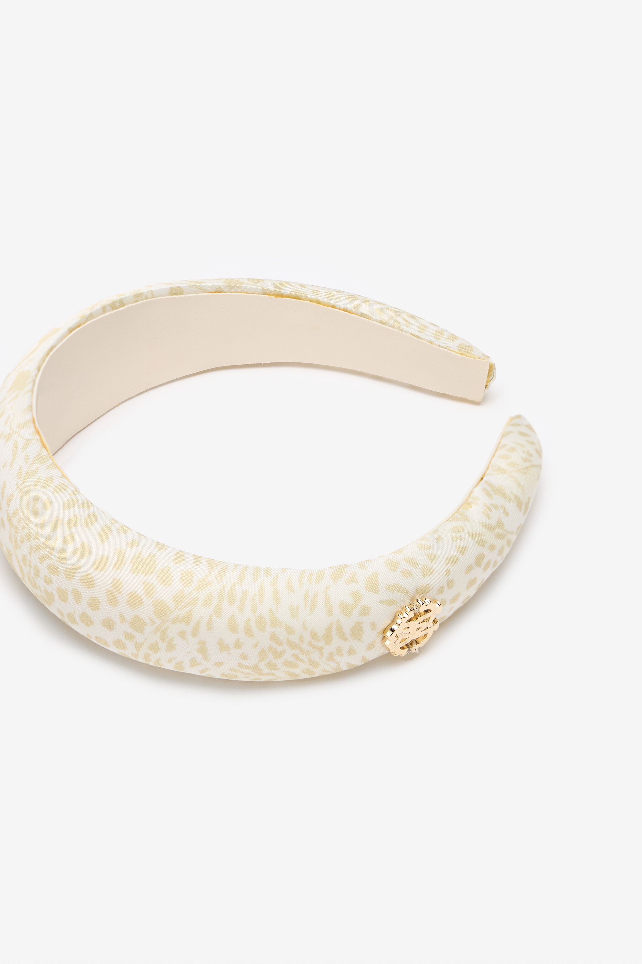 JU Diadema Con Estampado De Guepardos Y Cheetah Skin IVORY UJI00C-6DO35