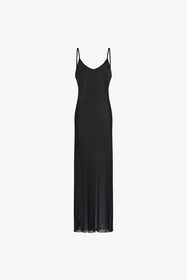 RC Vestido Lencero Maxi Negro Negro TKT198-GG015