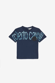 JU Maxi-Logo T-Shirt With Patch Dark blue UJT623-JD001