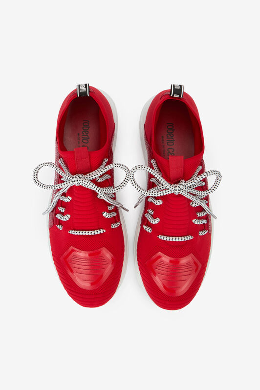 RC Zapatillas Con Apliques Efecto Serpiente Rojo POS01B-PZO06