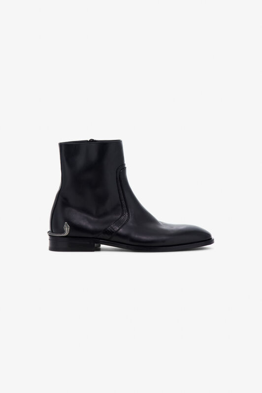 RC Chelsea Boots aus Leder Schwarz TRS010-PZ01A