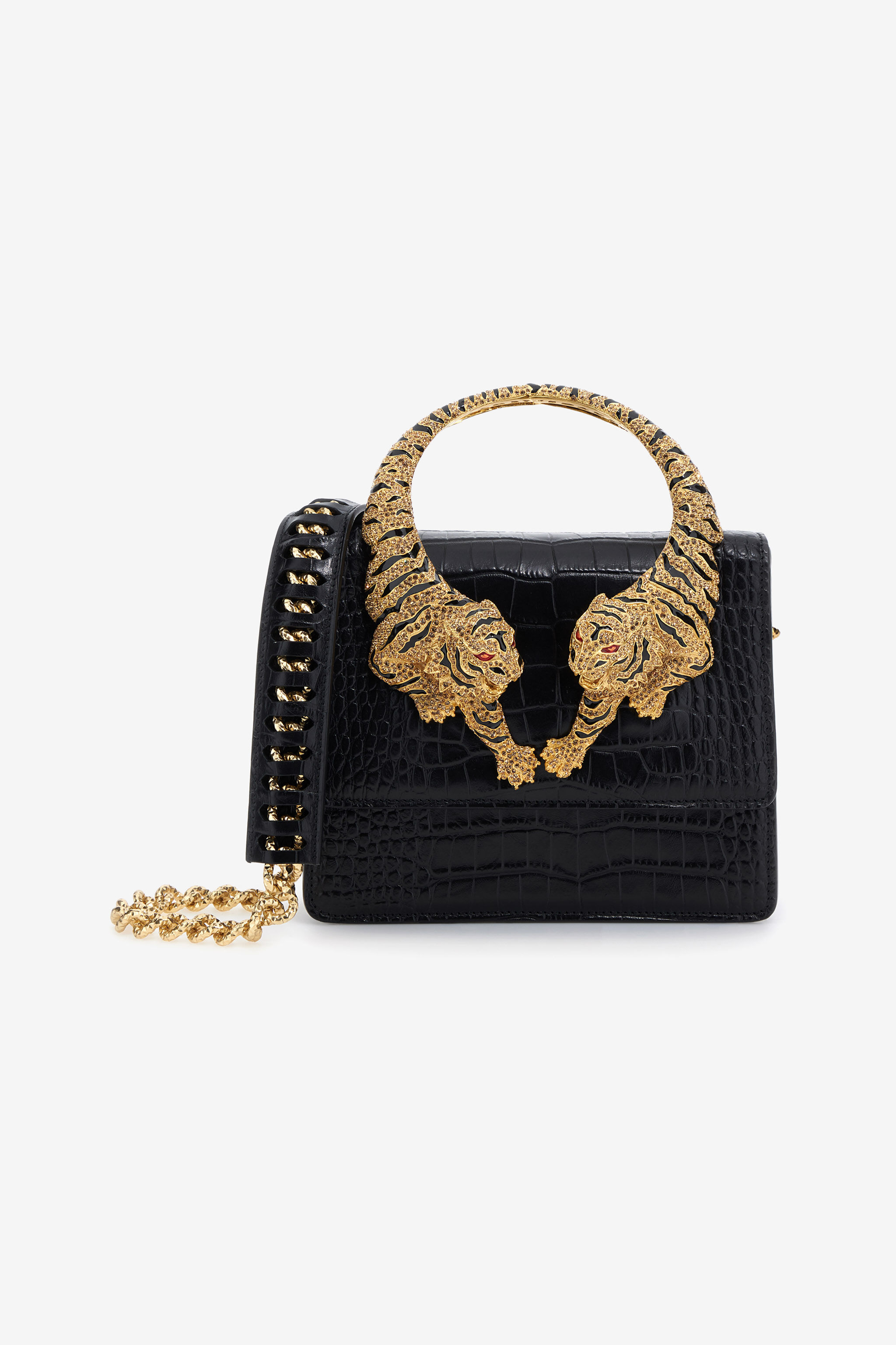 RC Sac Roar grand avec tigres bijoux Noir SKB024-PZ975