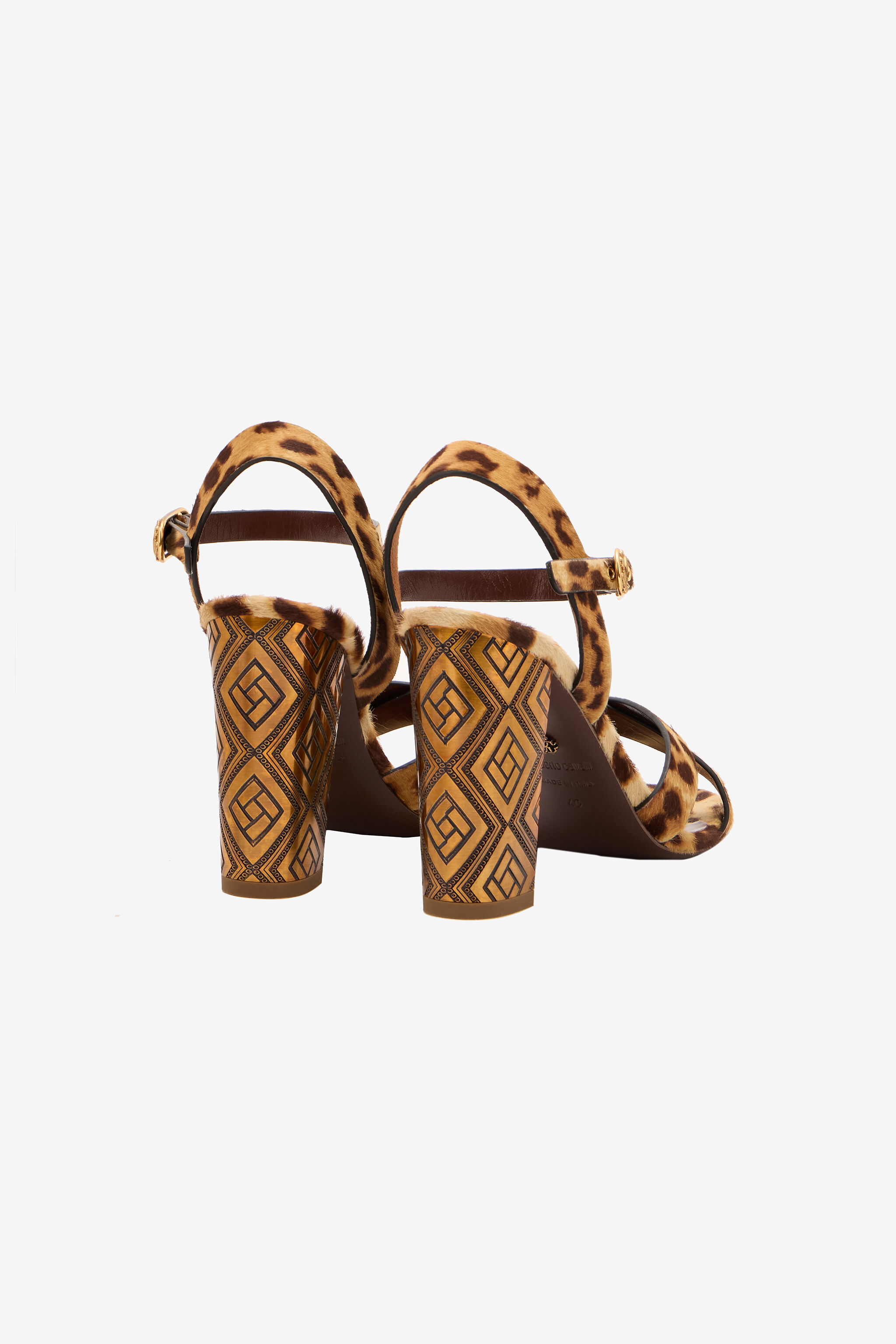 RC Sandalen Hairy Cheetah Skin Braun VKS011-PZA92