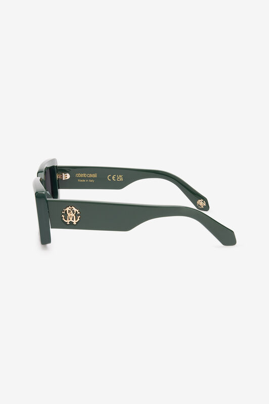 RC Square Sunglasses with RC Monogram Vert foncé SALD43-ID154