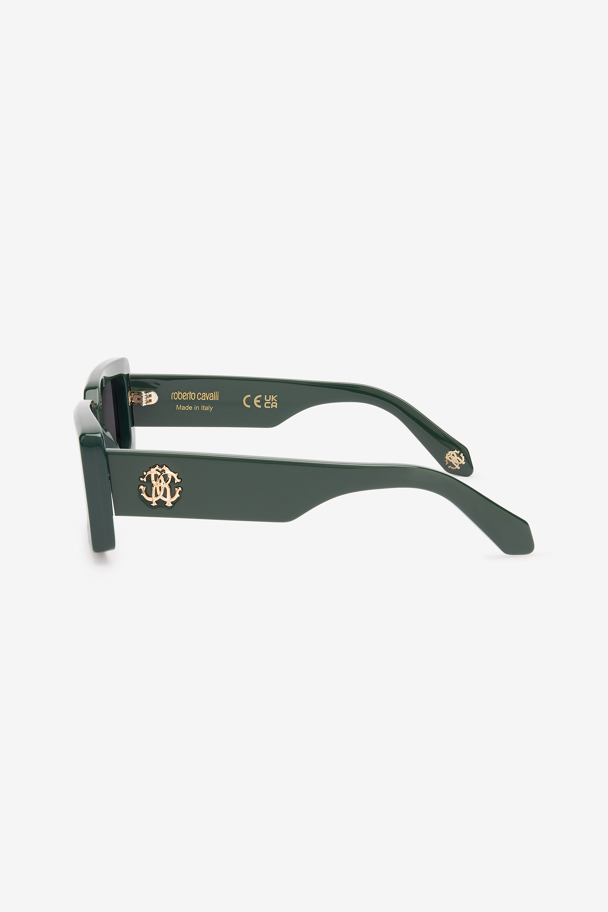 RC Square Sunglasses with RC Monogram Vert foncé SALD43-ID154