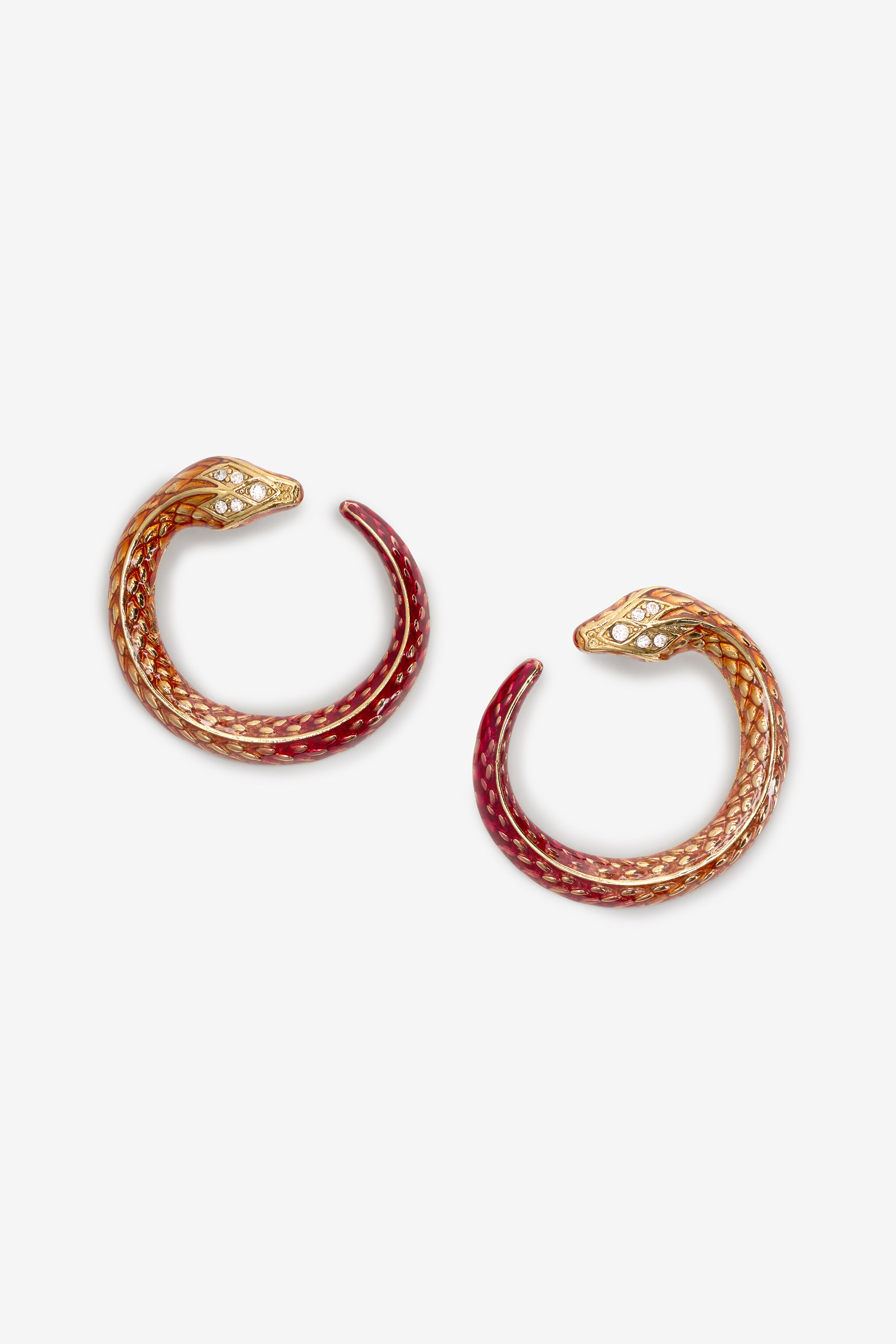 RC Ohrringe Serpentine  GOLD/CORAL/CRY XKG001-AM011