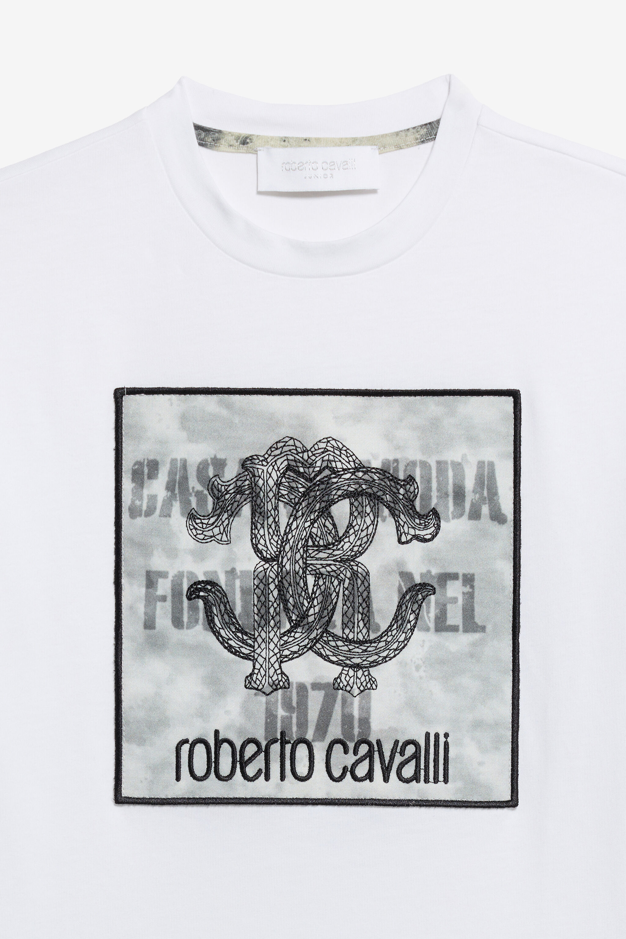 JU T-shirt Bianca Con Monogram RC OPTICAL WHITE WJT61G-JD001