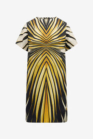 RC Minivestido De Seda Con Estampado Ray Of Gold Oro TKT101-4QM33
