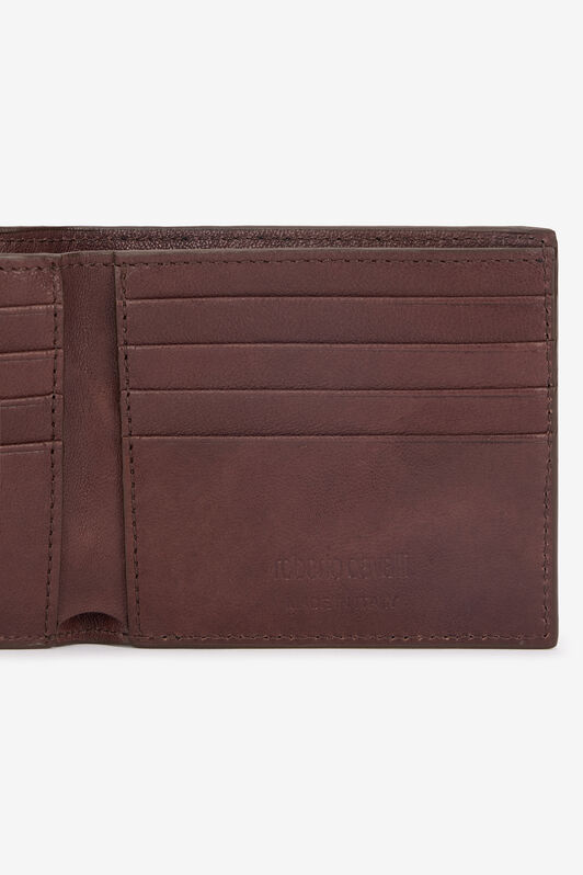 RC Cartera Cuadrada De Dos Pliegues Con Monograma RC Marrón VRA003-PGB00