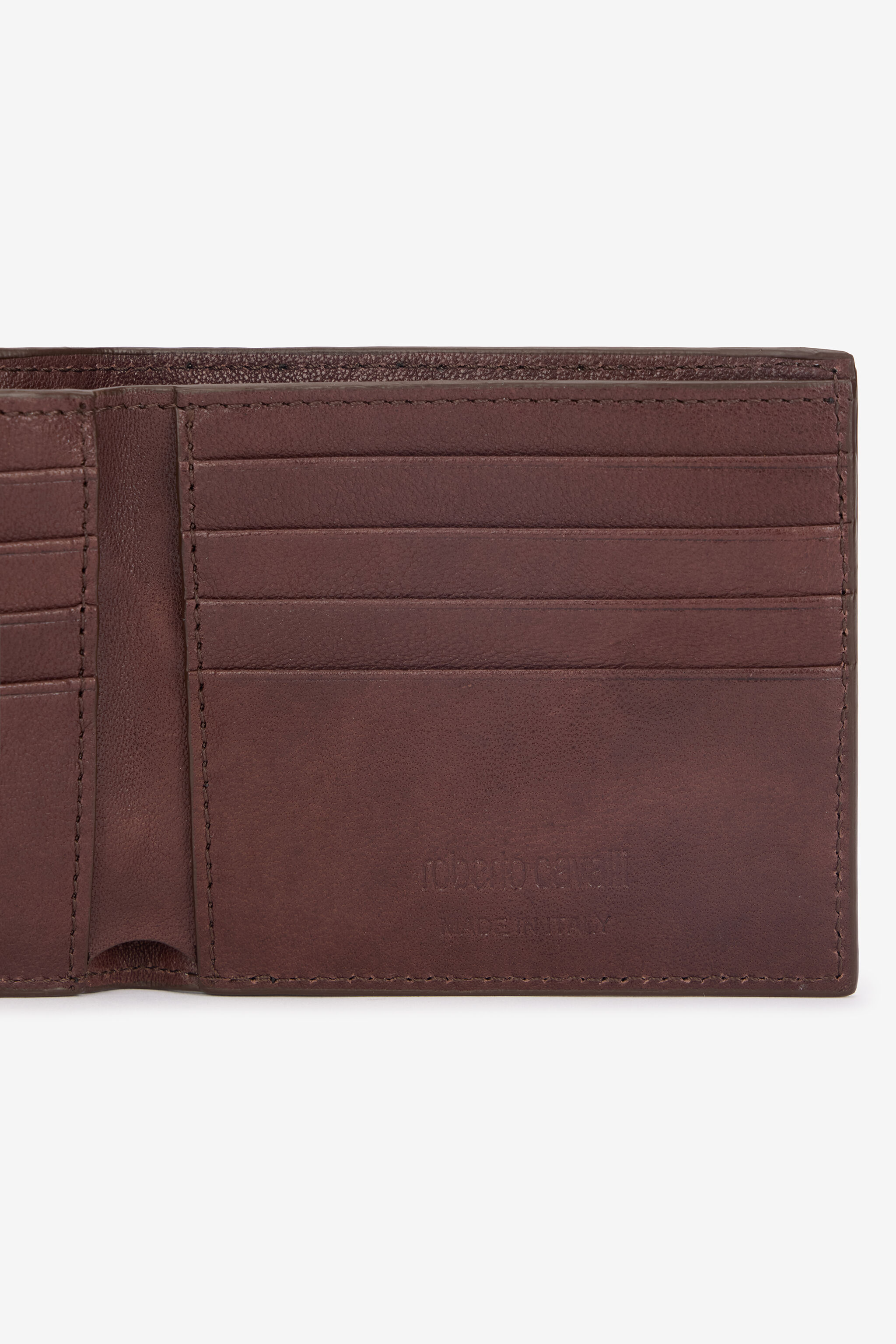 RC Cartera Cuadrada De Dos Pliegues Con Monograma RC Marrón VRA003-PGB00
