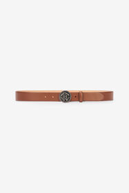 RC Solid-Color Belt With Mirror Snake Monogram Brown TRC003-PZC24