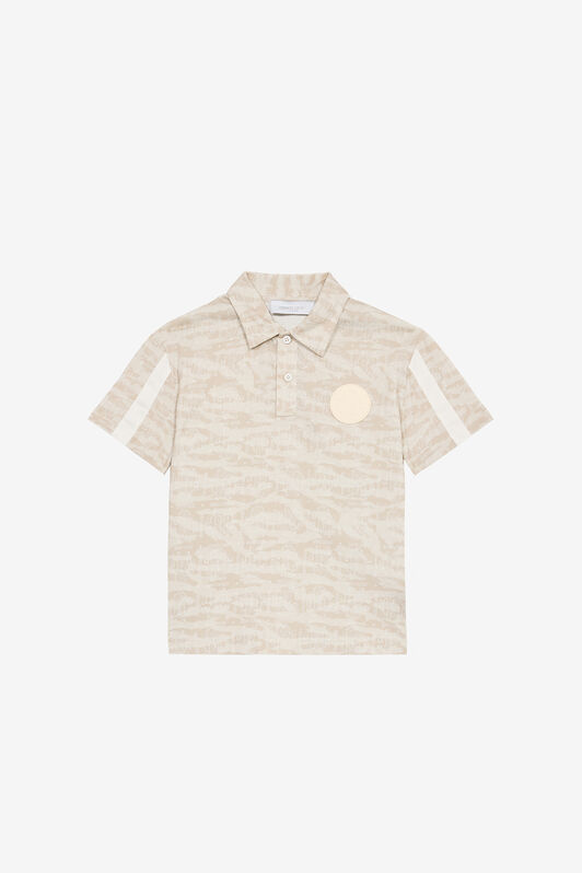 JU Polo Con Estampado Piel De Tigre Marfil UJT64D-JFO44