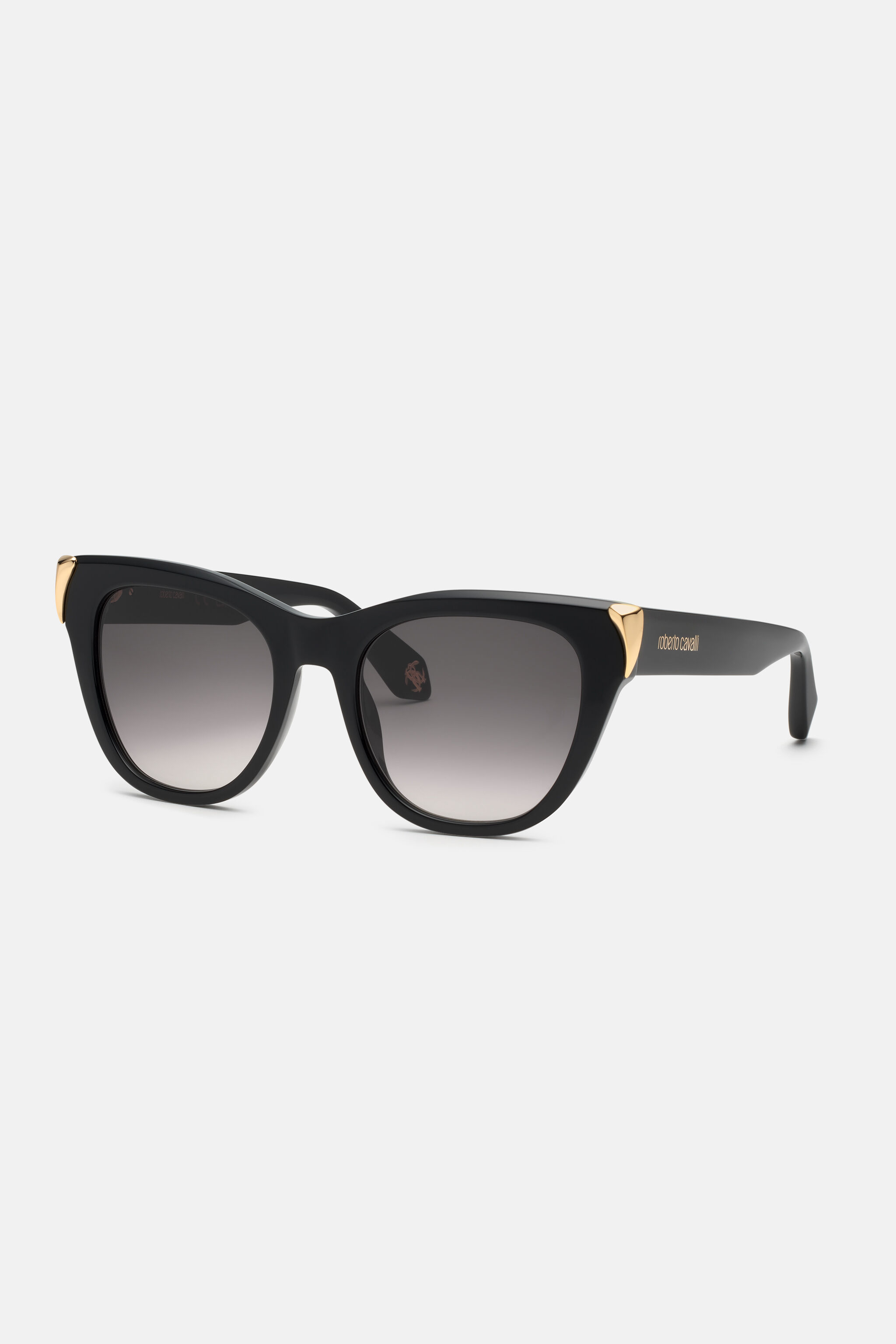 RC Sunglasses with feminine cat-eye and feng on sides Noir ALD029-ID189