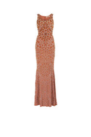 RC Bead-Embellished Maxi Dress Marron IWR153-JJ050