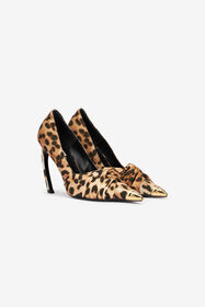RC Le Pettegole Pump with Jaguar Skin print Light Brown SKS100-PZC26