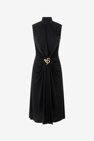 RC Draped Midi Dress Black VKT111-JE034