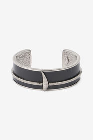 RC Black and Palladium Rigid Bracelet with Fang PALLADIUM BLACK VRG012-AM007