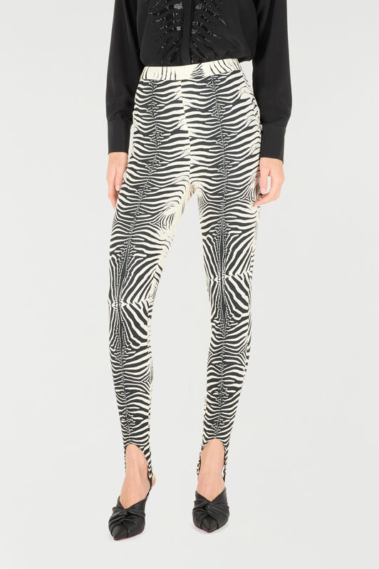 RC Leggings mit Print Zebra Schwarz/Weiß UKT204-ORN49