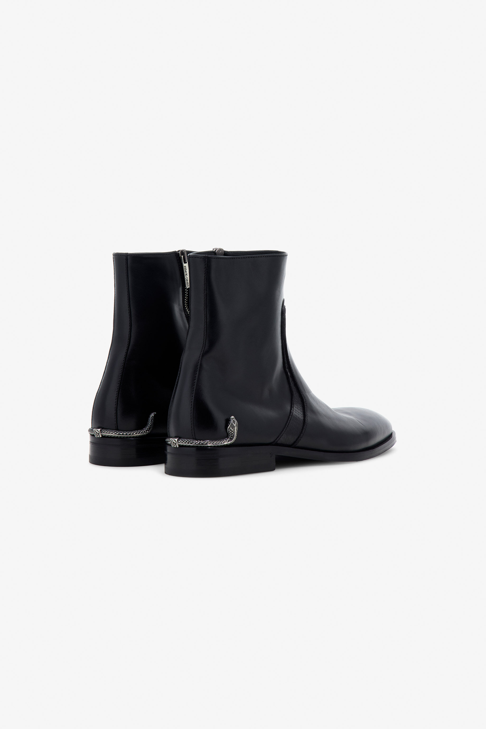 RC Chelsea Boots aus Leder Schwarz TRS010-PZ01A