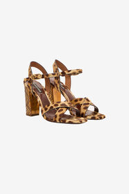 RC Sandalen Hairy Cheetah Skin Braun VKS011-PZA92