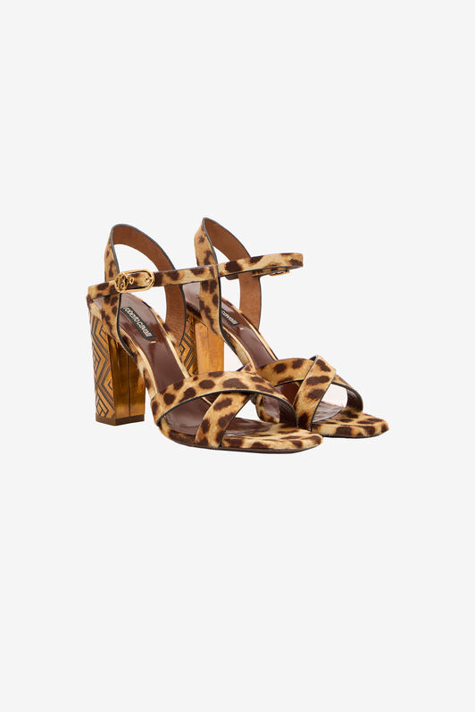 RC Sandalen Hairy Cheetah Skin Braun VKS011-PZA92