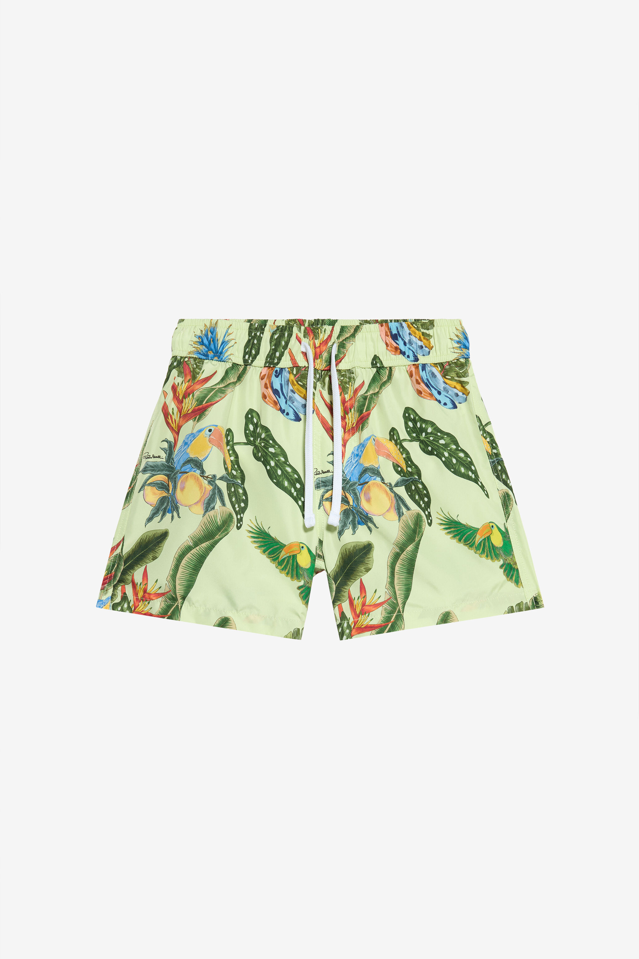 JU Bade-Boxershorts mit Tropicana-Print ORANGE WJH00D-7MR12