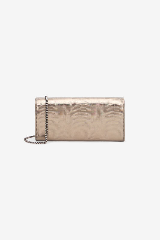 RC Serpentine Wallet on Chain in Gold mit Eidechseneffekt SILVER WKA017-PZS14