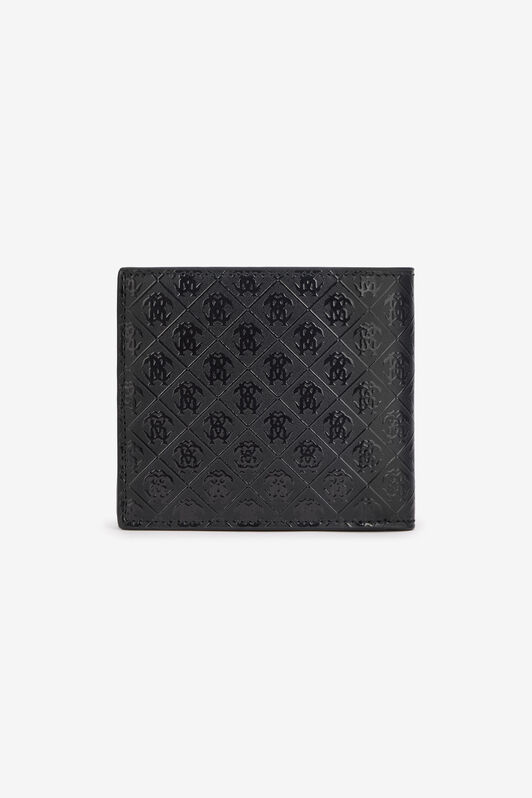 RC Cartera De Dos Pliegues Con Monograma Mirror Snake Negro VRA008-PZS76