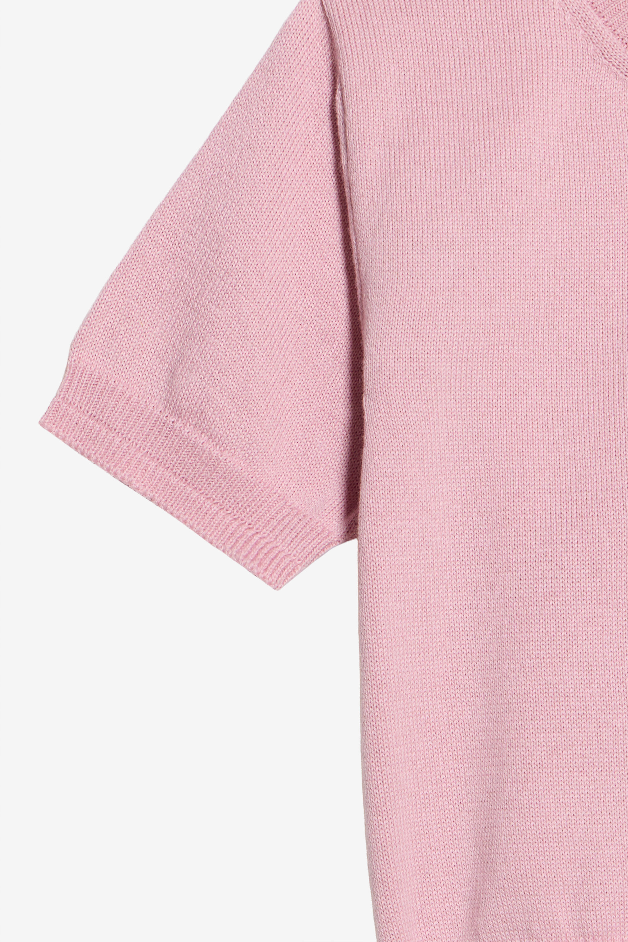 JU T-Shirt In Cotone Rosa Con Logo Ricamato PINK WJM60C-MG001