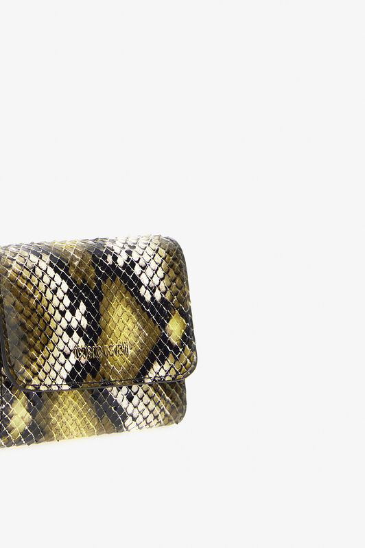 RC Cartera pequeña de piel estampada con logotipo Verde oscuro TKA002-PZ02S