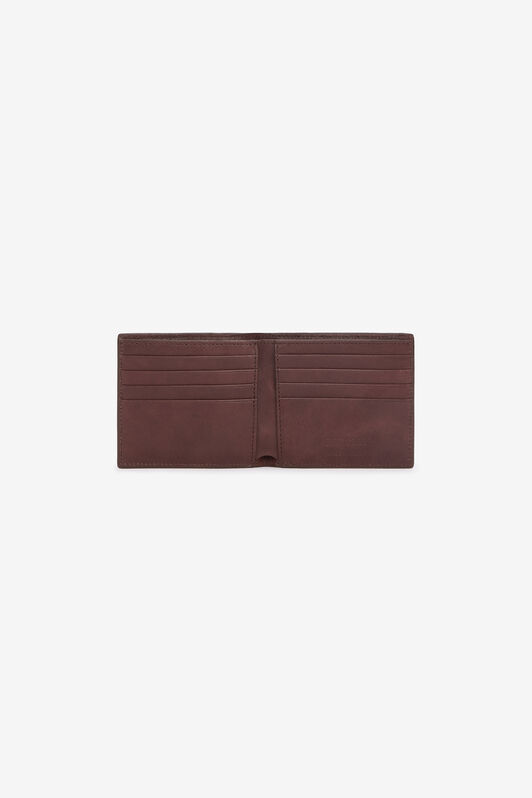 RC Cartera Cuadrada De Dos Pliegues Con Monograma RC Marrón VRA003-PGB00