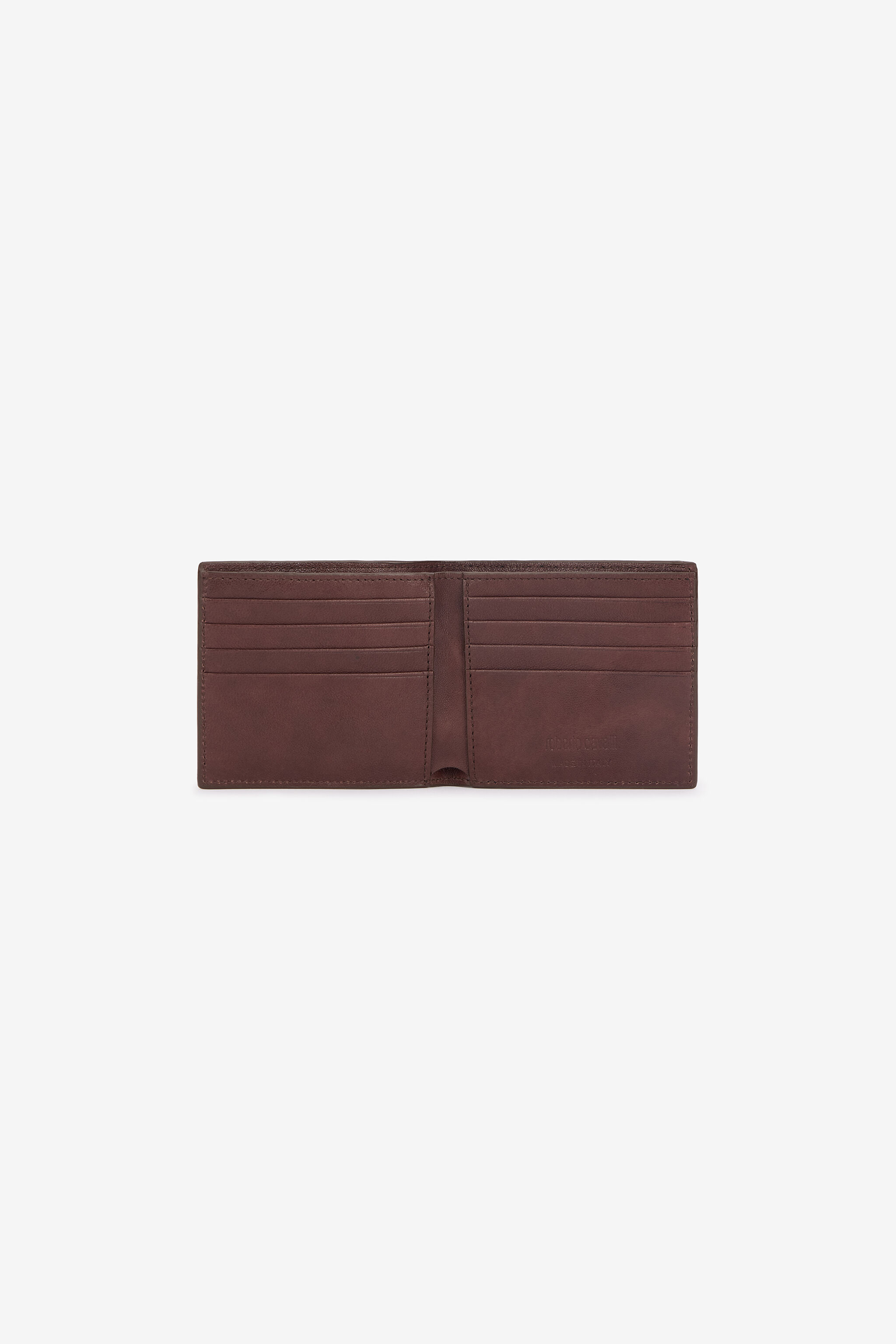 RC Cartera Cuadrada De Dos Pliegues Con Monograma RC Marrón VRA003-PGB00