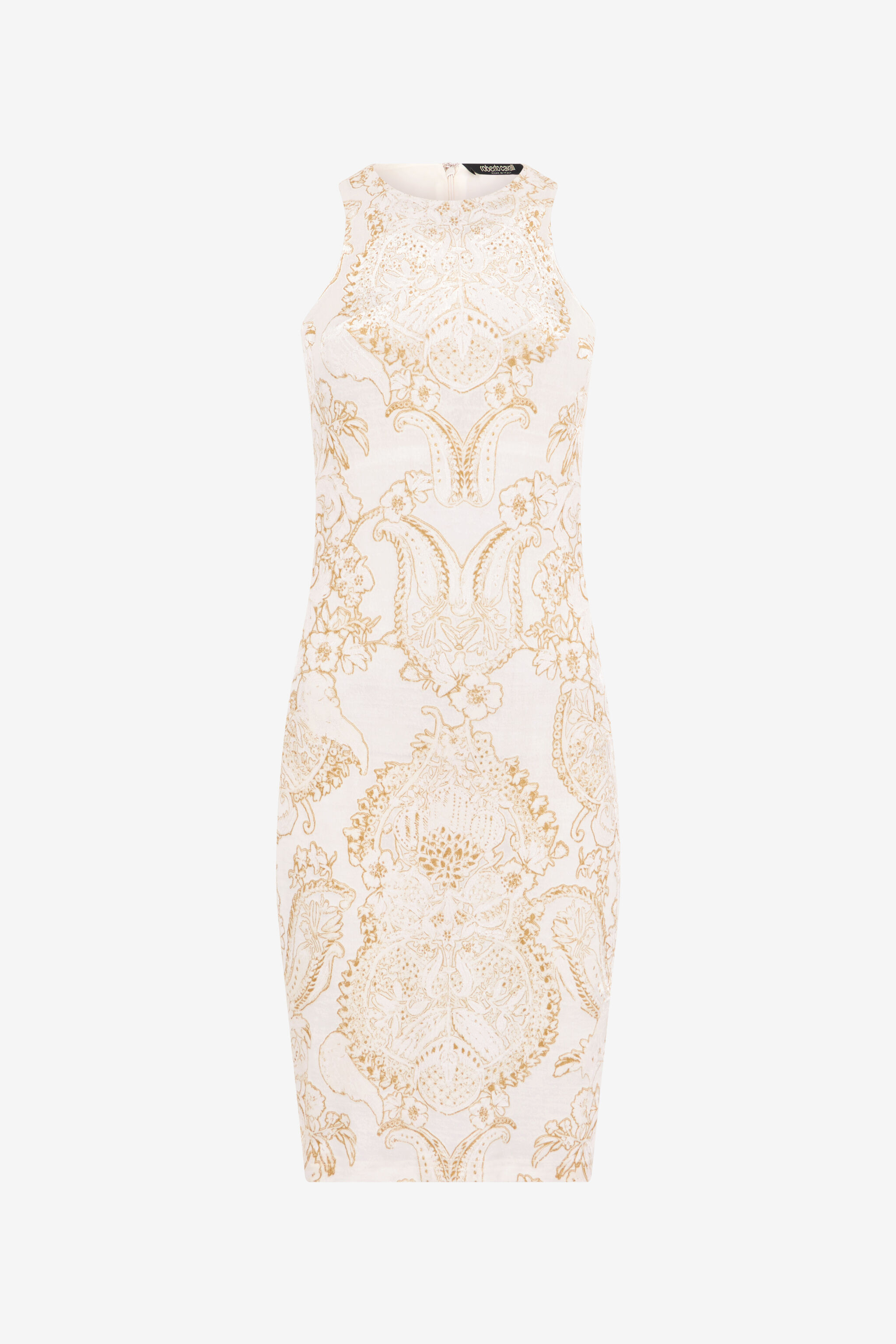 RC Ornamental White Print Dress WHITE WQT153-6CR36