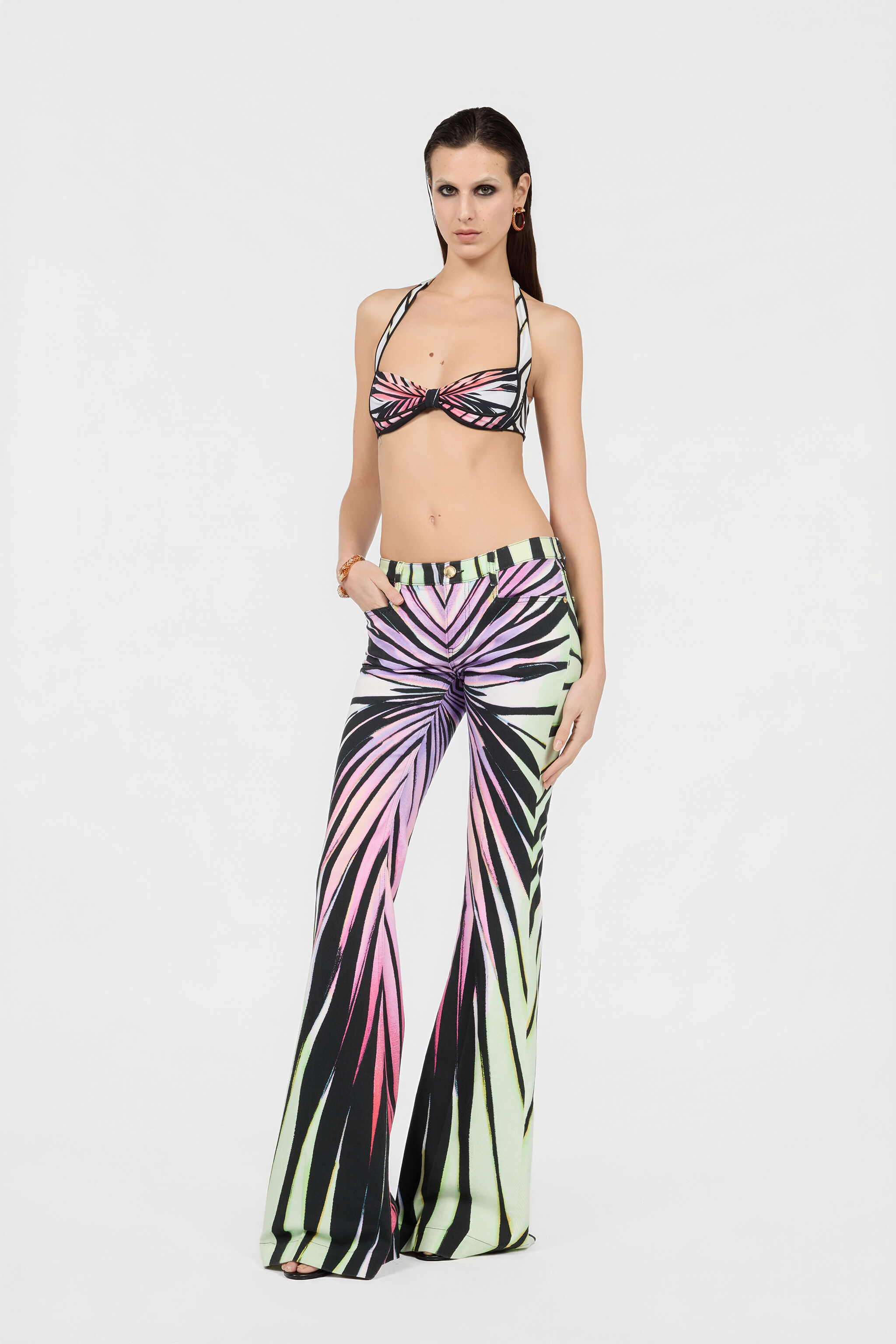 RC Bikini-Oberteil mit Ray Of Paradise-Print CORAL XKW014-HVM33